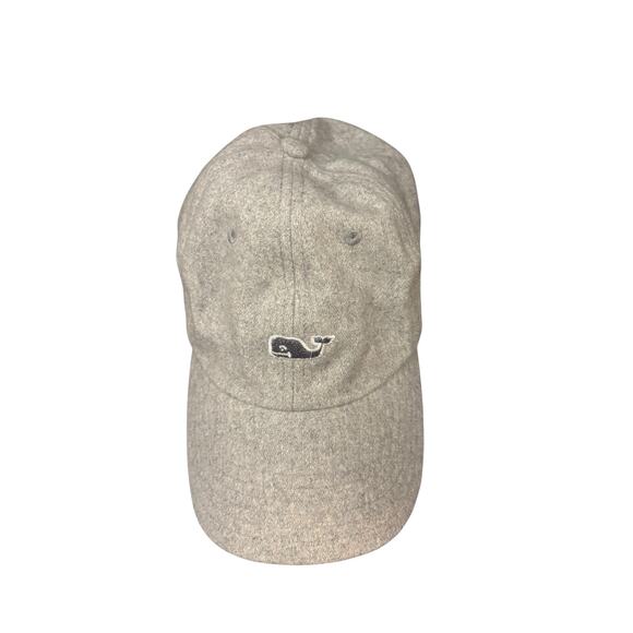 Vineyard Vines Khaki SnapBack Cap Hat Whale Logo Preppy Nautical Wool Blend - Picture 8 of 8
